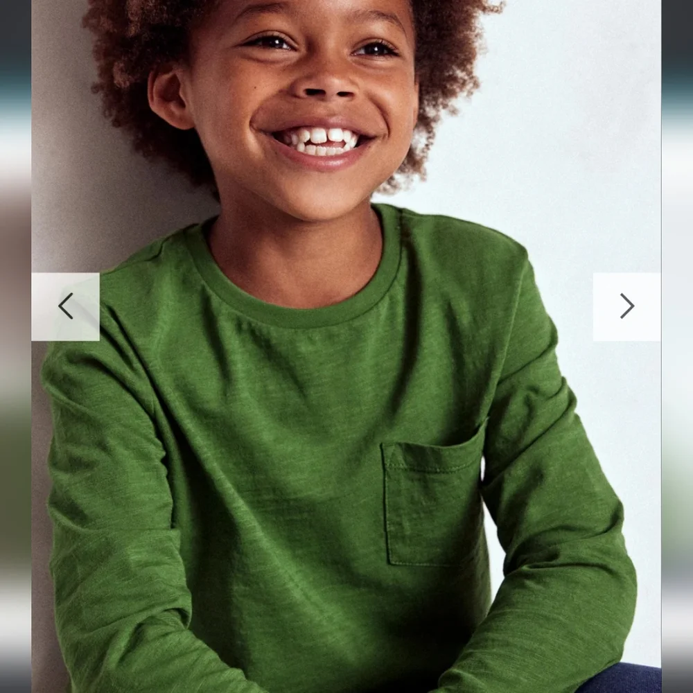 NIP Kids MINI BODEN Everyday Long Sleeve T-shirt Broccoli Green Size 9-10yr
